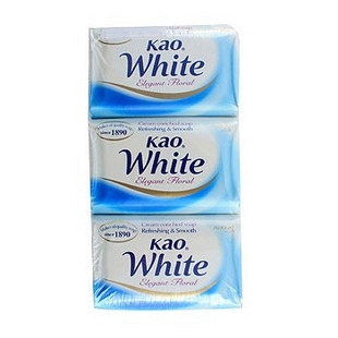 马来西亚进口KAO花王香皂/奶白皂优雅香味130g*3块进口香皂
