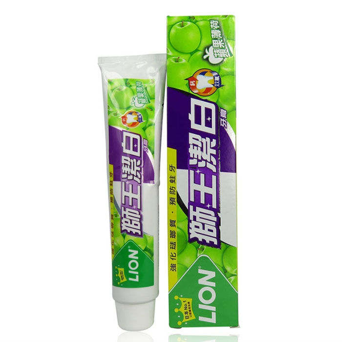 香港进口日本狮王LION洁白牙膏苹果薄荷味200G进口牙膏