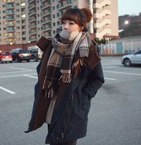 聚美加厚棉衣冬装新款女装韩版棉服羊羔毛大码中长款大衣连帽外套