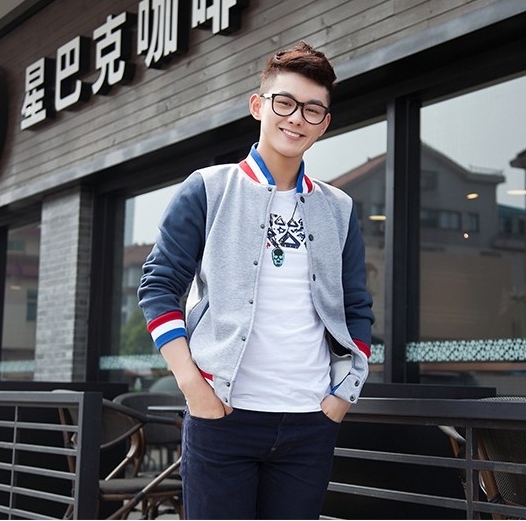 壹凡秋冬新款卫衣棒球衫外套 青年棒球服男生韩版潮流卫衣外衣