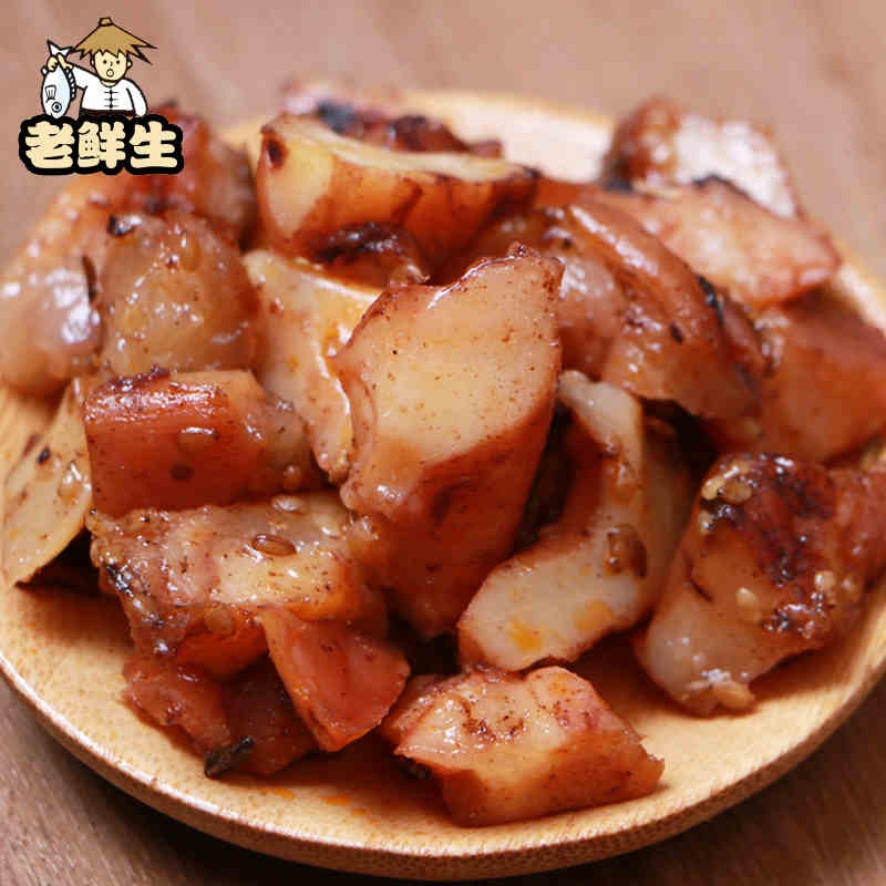 麻辣章鱼块休闲小吃大连海鲜特产零食烧烤味章鱼足片500g